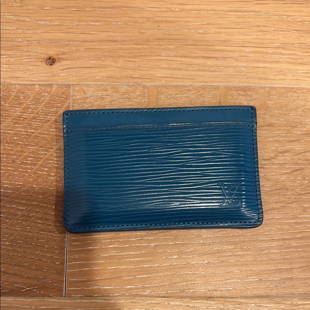 Louis Vuitton Blue Epi Leather Key Card Holder